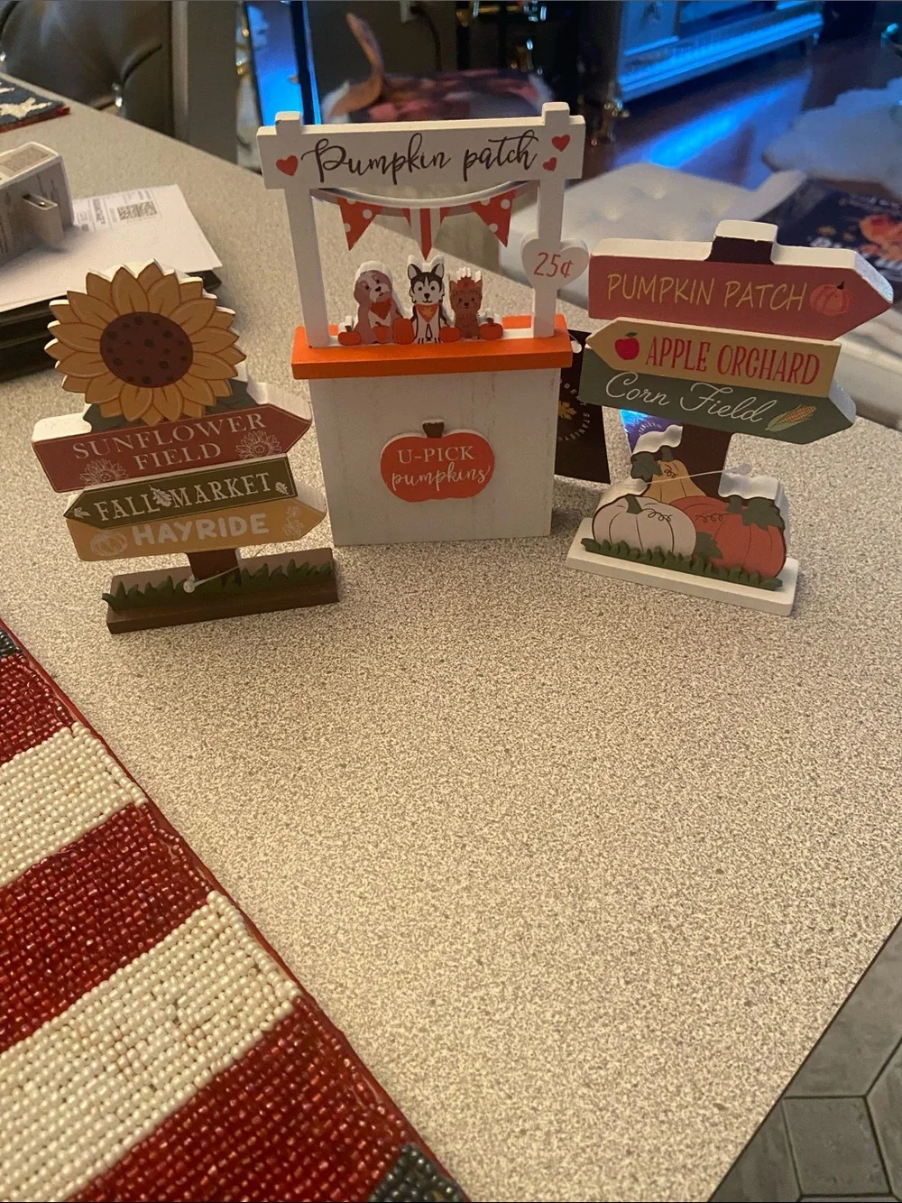 Fall Pumpkin Patch Wooden Tabletop Signs - Autumn Decor